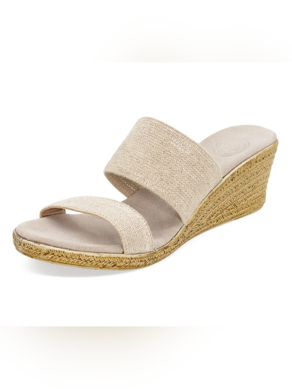 CHARLESTON SHOE CO. Backless Cooper Wedge in Beige